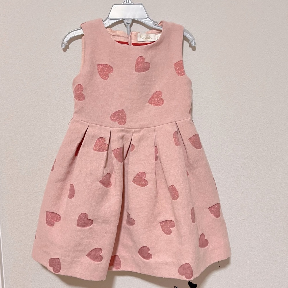 Mini Boden kids dress size3-4y(104cm) Heart print ，Valentine's Day